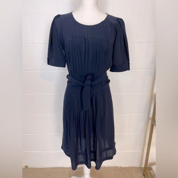 BALENCIAGA SILK Blue Dress With Pleating Size EU 38 - Picture 15 of 15